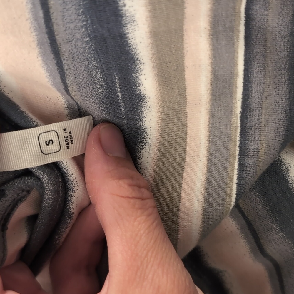 Pact Striped Midi Dress in Navy, Gray, and Cream - Picture 4 of 8